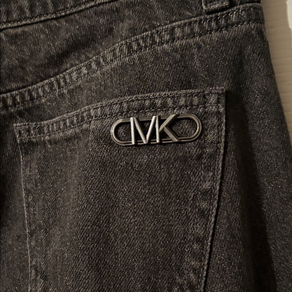 Michael Kors wide leg loose fit acid wash black jeans - Picture 7 of 10